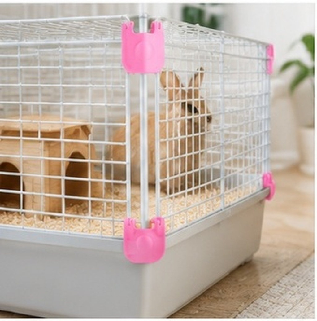 Rabbit Cage Wire - 8個入り、小型動物用ケージ固定クリップ。PP素材で耐久性に優れ、ウサギやハムスター用の金網ケージに簡単に取り付け可能。
