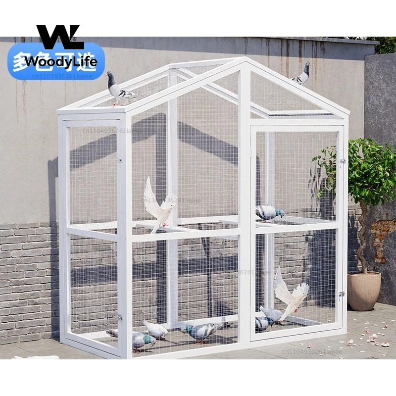 Rabbit Cage Wire - 屋外鳩小屋 家庭用有刺鉄線付き木製 鶏・アヒル・ウサギ・豚・犬用ケージ