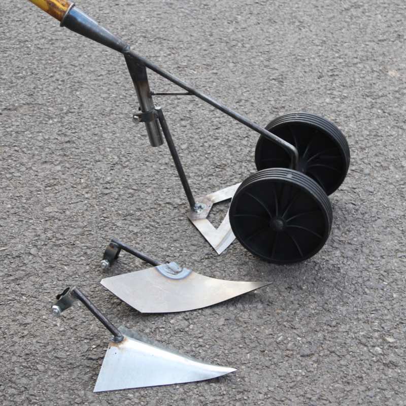 Farming Tools For Agriculture - 庭草除草ツール 炭素鋼鍛造金属 農業用土壌掘削鍬 2輪 3in1 手動農耕プラウ