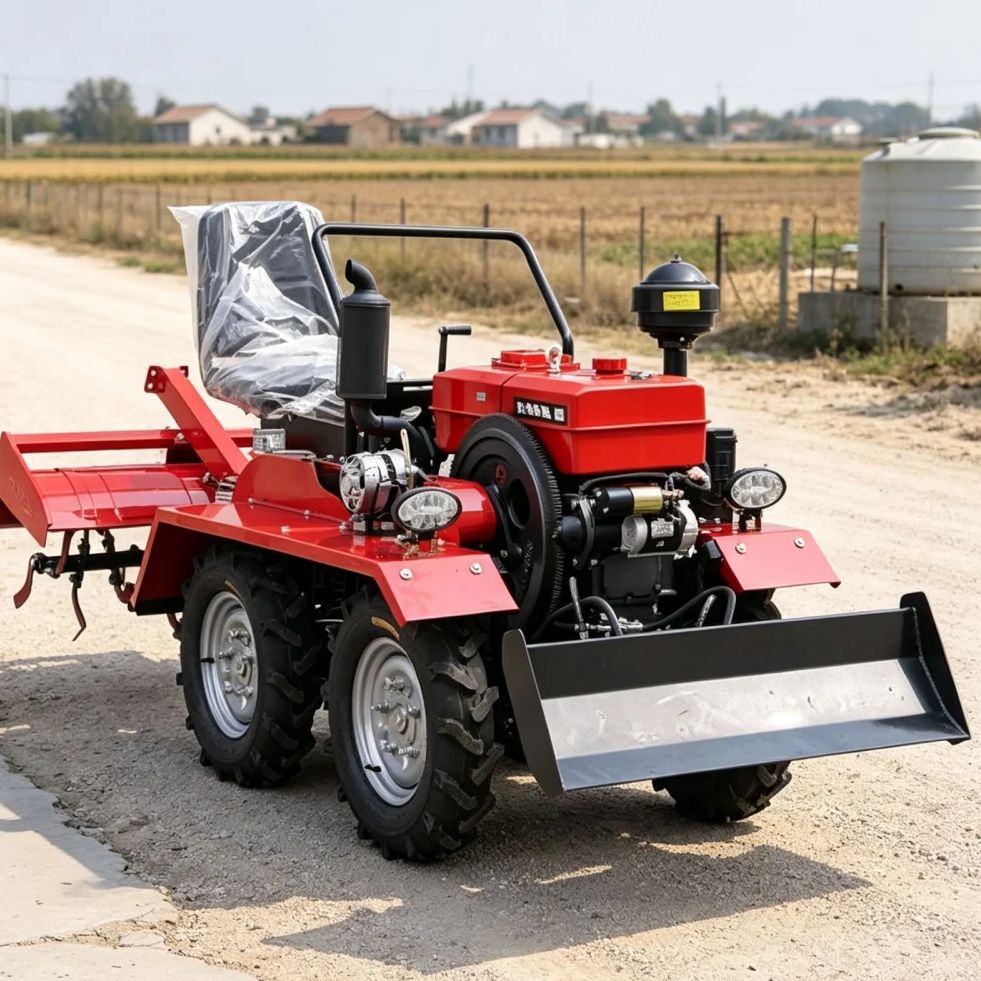 Agriculture Farming Tractor - カスタマイズされた4輪4WDロータリーティラー種まき機 | 車輪式の一般的に使用される農業用耕耘機器