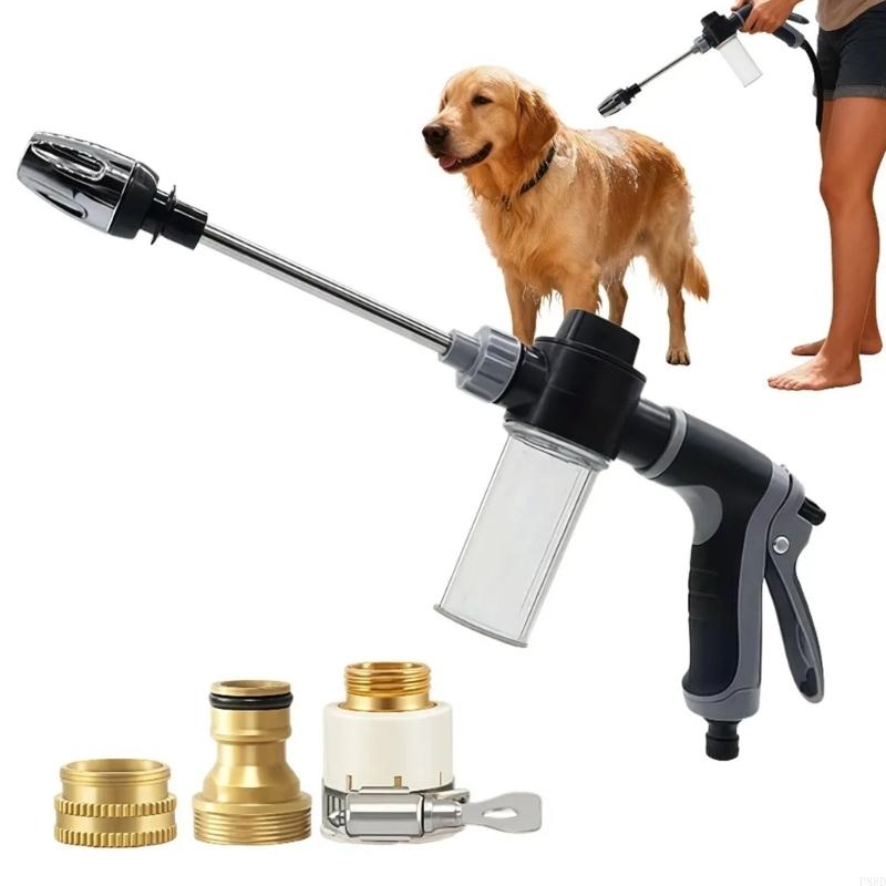 長いハンドルとスプレーノズルを備えた家庭用の強力な洗浄水鉄砲 - Gardena Hose Comfort のレビューと価格