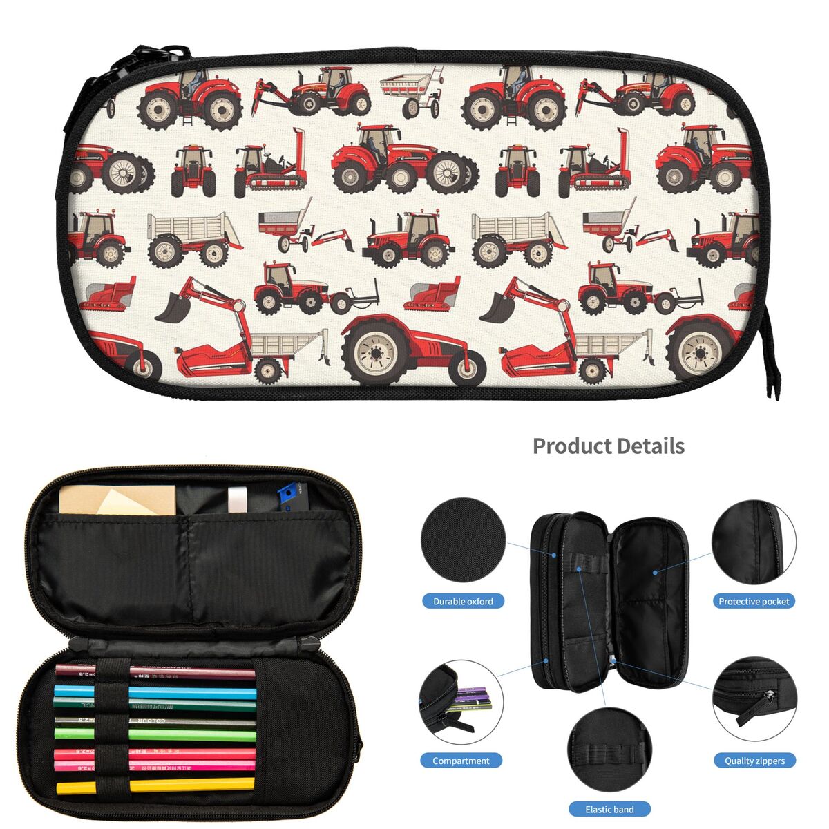 トラクター農業機械農機具学生用鉛筆ケースギフトペンボックス鉛 - Agriculture Farming School のレビューと価格