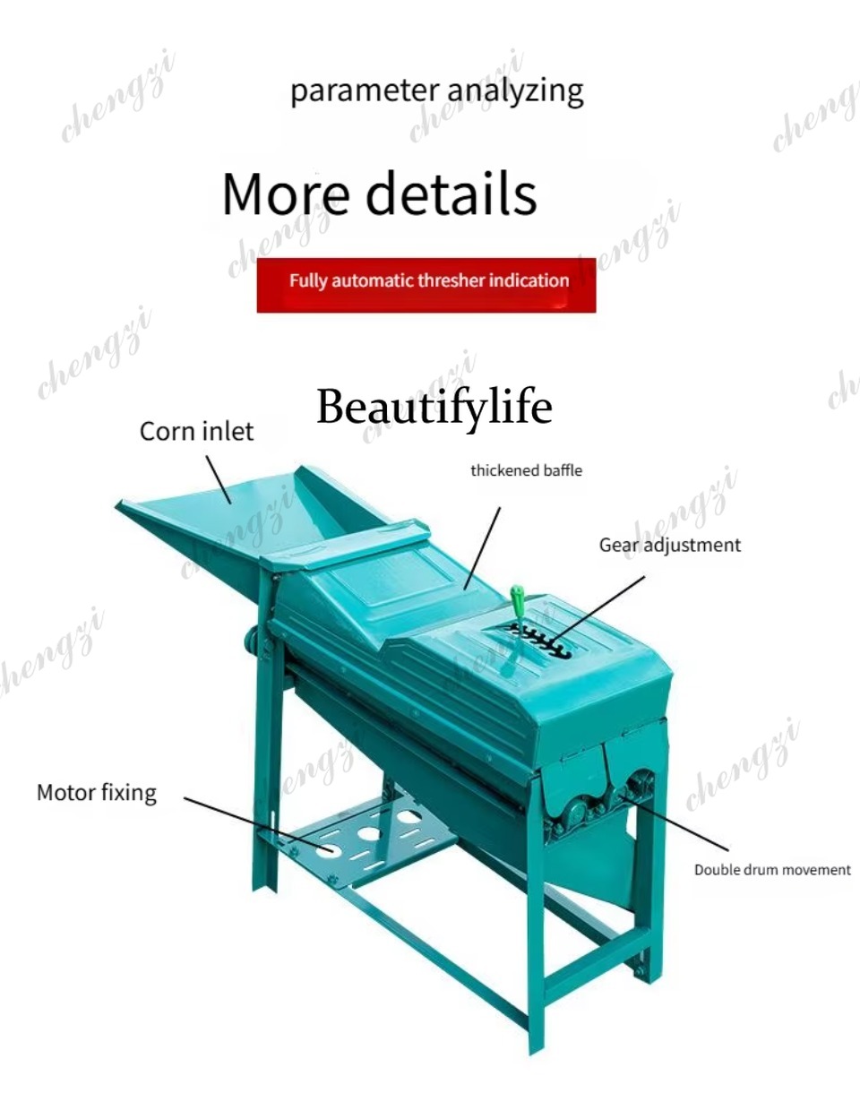 81型自動トウモロコシ脱穀機、電動トウモロコシ殻むき機、大豆 - Corn Sheller Machine のレビューと価格
