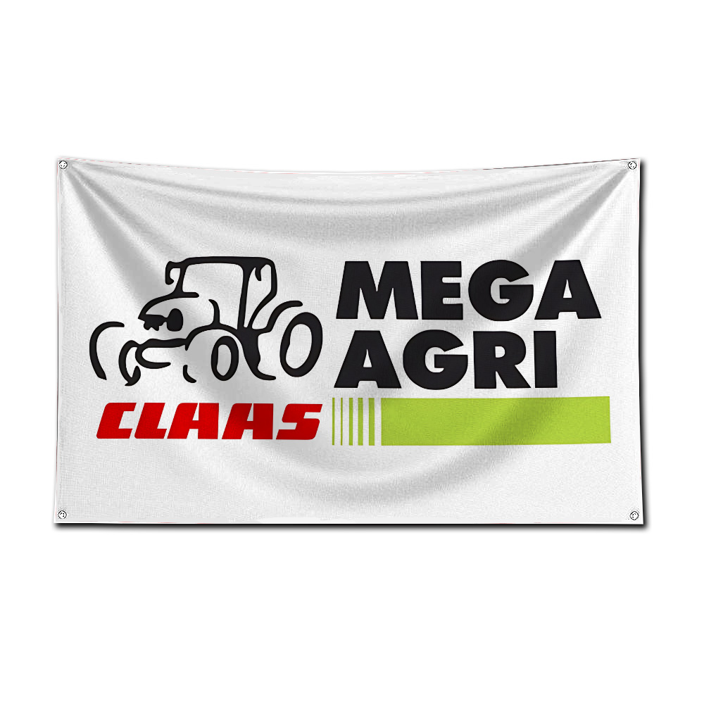 トラクター＆コンバインハーベスターフラッグバナー、農場、作業 - Farming Agriculture Logo のレビューと価格